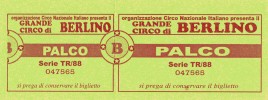 Circo di Berlino Circus Ticket - 1988