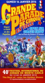 Grande Parade de Cirque en Ville - 40e Festival du Cirque Circus Ticket - 2016
