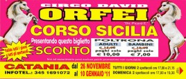 Circo David Orfei Circus Ticket - 2011