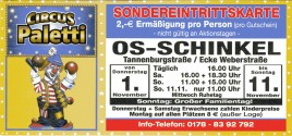 Circus Paletti Circus Ticket - 2012