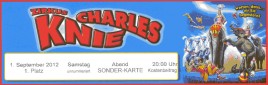 Zirkus Charles Knie Circus Ticket - 2012
