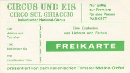 Circus und Eis - Circo sul Ghiaccio Circus Ticket - 1973