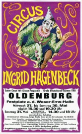 Circus Ingrid Hagenbeck Circus Ticket - 1981