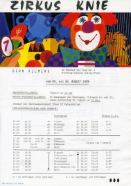 Zirkus Knie Circus Ticket - 1978