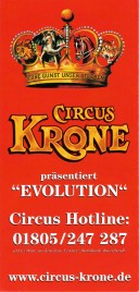 Circus Krone Circus Ticket - 2015