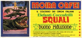 Circo Moira Orfei Circus Ticket - 1986