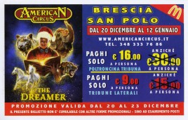 American Circus (Togni) Circus Ticket - 2019